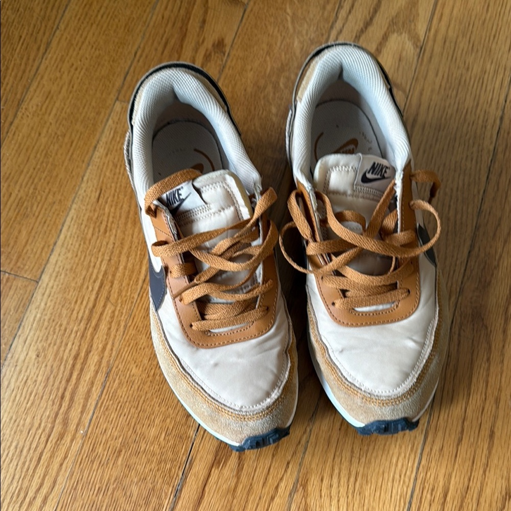 Nike Tan and White Sneakers